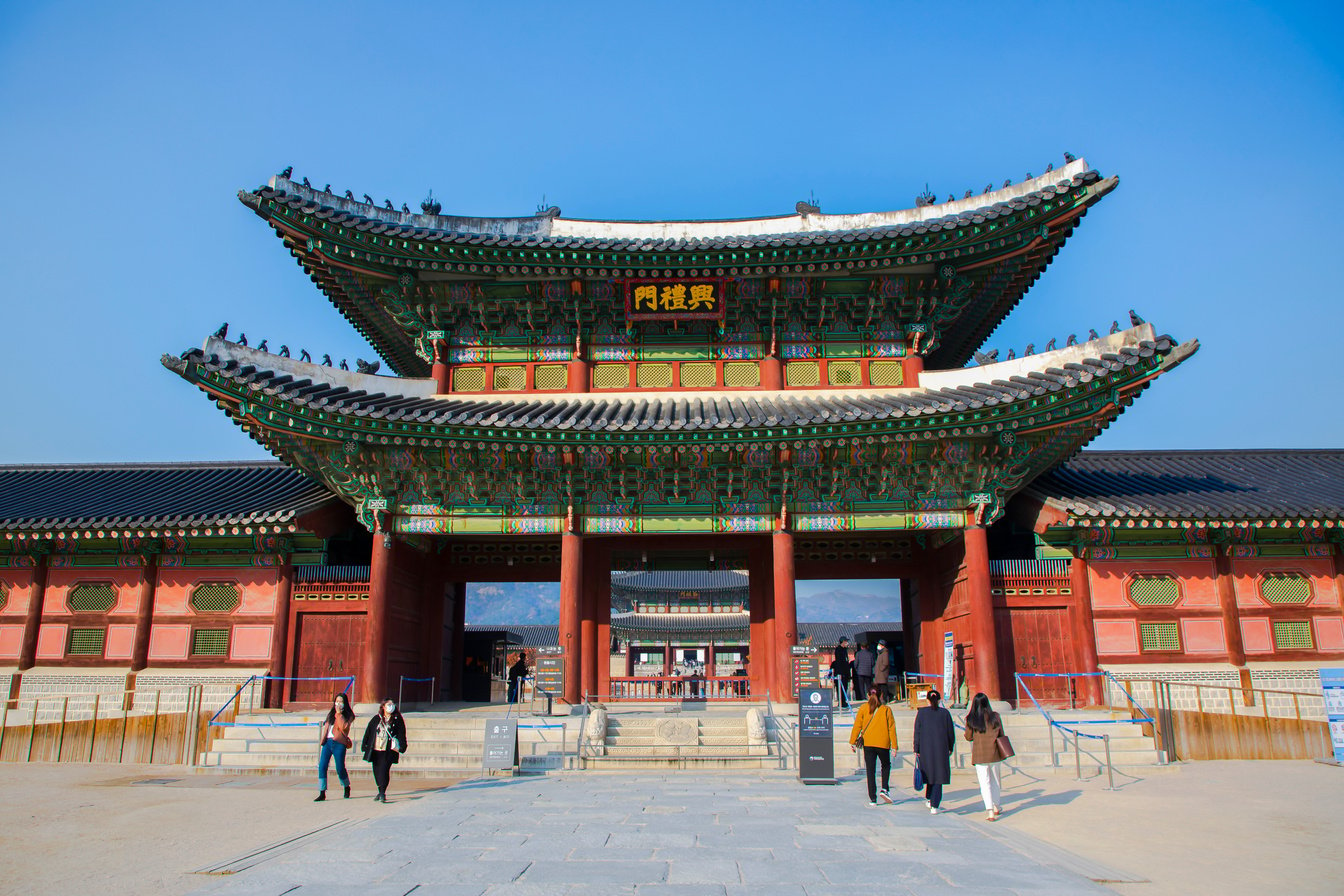 Gwanghwamun Gate in South Korea